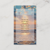 Carte De Visite Personalized Funeral Prayer Card – Sunset Design (Dos)