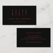 Carte De Visite Personalized minimal Sound Engineer Engineering (Devant / Derrière)
