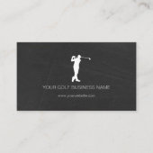 Carte De Visite Personalized Modern Black Professional Golf (Devant)