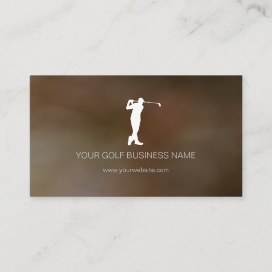 Carte De Visite Personalized Modern Black Professional Golf (Devant)