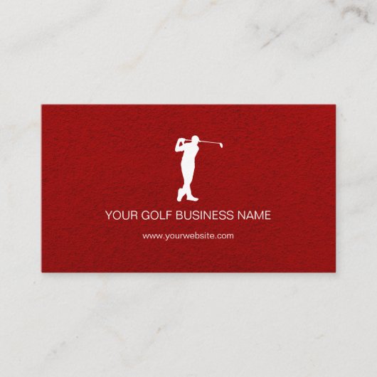 Carte De Visite Personalized Modern Black Professional Golf Busine (Devant)