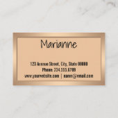 Carte De Visite Personalized monogram editable M text red flower (Dos)