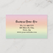 Carte De Visite Personalized Olive Branch Catering Chef (Dos)