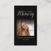 Carte De Visite Personalized Photo Memorial (Devant)