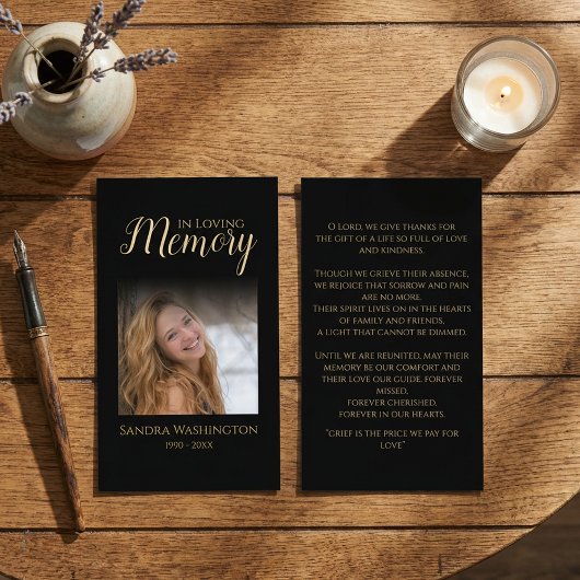 Carte De Visite Personalized Photo Memorial