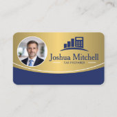 Carte De Visite Personalized Photo Tax Preparer Professional (Devant)