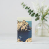 Carte De Visite personalized rocky shore line beach side - typo (Debout devant)