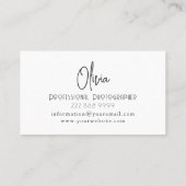 Carte De Visite personalized rocky shore line beach side - typo (Dos)