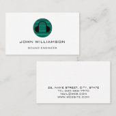 Carte De Visite Personalized Sound Engineer Audio Engineering (Devant / Derrière)