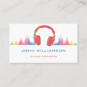Carte De Visite Personalized Sound Engineer Audio Engineering (Devant)