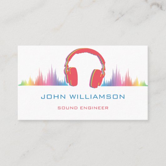 Carte De Visite Personalized Sound Engineer Audio Engineering (Devant)