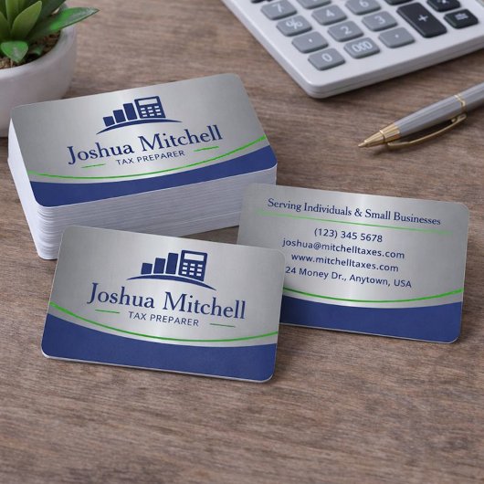 Carte De Visite Personalized Tax Preparer Professional Accountant
