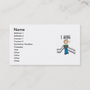 Carte De Visite Personnage Bâton Masculin T-shirts et Cadeaux Je C