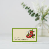 Carte De Visite Personnage de dessin animé au piment (Debout devant)