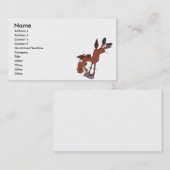 Carte De Visite personnage de dessin humoristique à cheval de tir (Devant / Derrière)