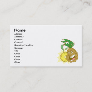 Carte De Visite personnage heureux de type ananas