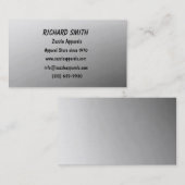 Carte de visite PERSONNALISABLE - Argent (Devant / Derrière)