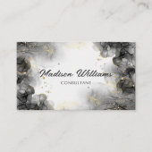 Carte De Visite Personnalisable Black Gold White Grey Professionne (Devant)