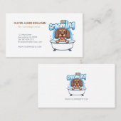 Carte De Visite Personnalisable Chien Grooming Professionnel et él (Devant / Derrière)