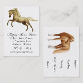 Carte de visite personnalisable d'amants de cheval (Devant / Derrière)