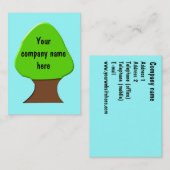 Carte de visite personnalisable dans l'arborescenc (Devant / Derrière)