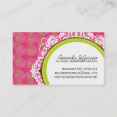 Carte de visite personnalisable de boutique de (Dos)