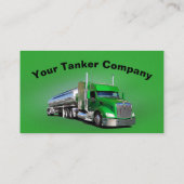 Carte de visite PERSONNALISABLE de camion-citerne  (Dos)