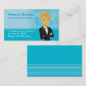 Carte de visite personnalisable de caractère (Devant / Derrière)