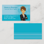 Carte de visite personnalisable de caractère (Devant / Derrière)