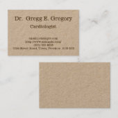 Carte de visite personnalisable de cardiologue (Devant / Derrière)