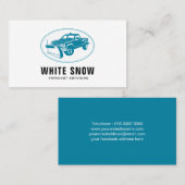Carte de visite personnalisable de chasse-neige (Devant / Derrière)