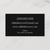 Carte de visite personnalisable de gisement de (Dos)