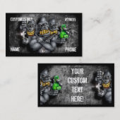 Carte de visite personnalisable de gorilles de (Devant / Derrière)