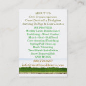 Carte de visite personnalisable de Lawncare et (Dos)