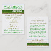 Carte de visite personnalisable de Lawncare et (Devant / Derrière)