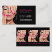 Carte de visite personnalisable de maquilleur (Devant / Derrière)