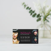 Carte de visite personnalisable de maquilleur (Debout devant)