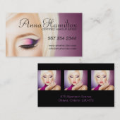 Carte de visite personnalisable de maquilleur (Devant / Derrière)