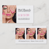 Carte de visite personnalisable de maquilleur (Devant / Derrière)