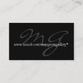 Carte de visite personnalisable de monogramme (Dos)