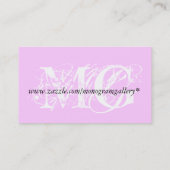 Carte de visite personnalisable de monogramme (Dos)