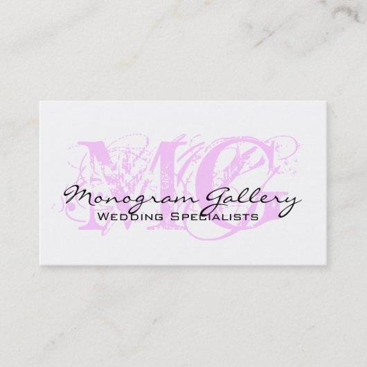 Carte de visite personnalisable de monogramme (Devant)