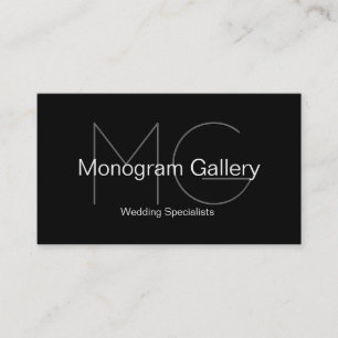 Carte de visite personnalisable de monogramme