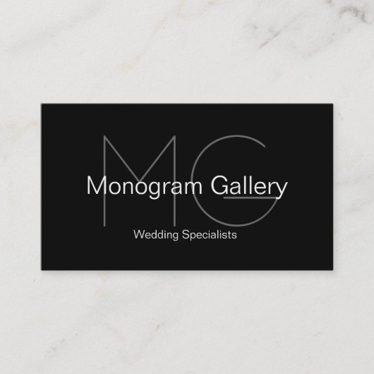 Carte de visite personnalisable de monogramme (Devant)