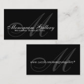 Carte de visite personnalisable de monogramme de (Devant / Derrière)