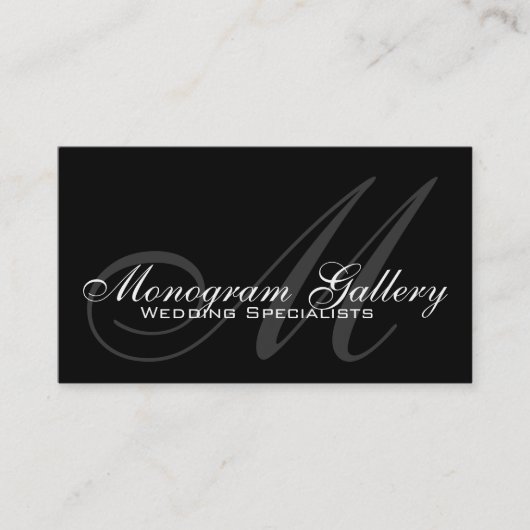 Carte de visite personnalisable de monogramme de (Devant)