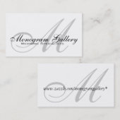 Carte de visite personnalisable de monogramme de (Devant / Derrière)