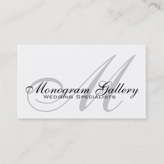 Carte de visite personnalisable de monogramme de (Devant)