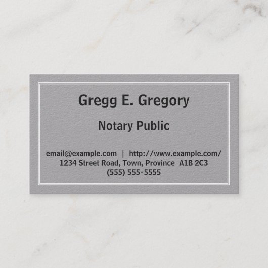 Carte de visite personnalisable de notaire (Devant)