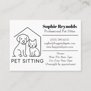 Carte de visite personnalisable de pet-sitter mini